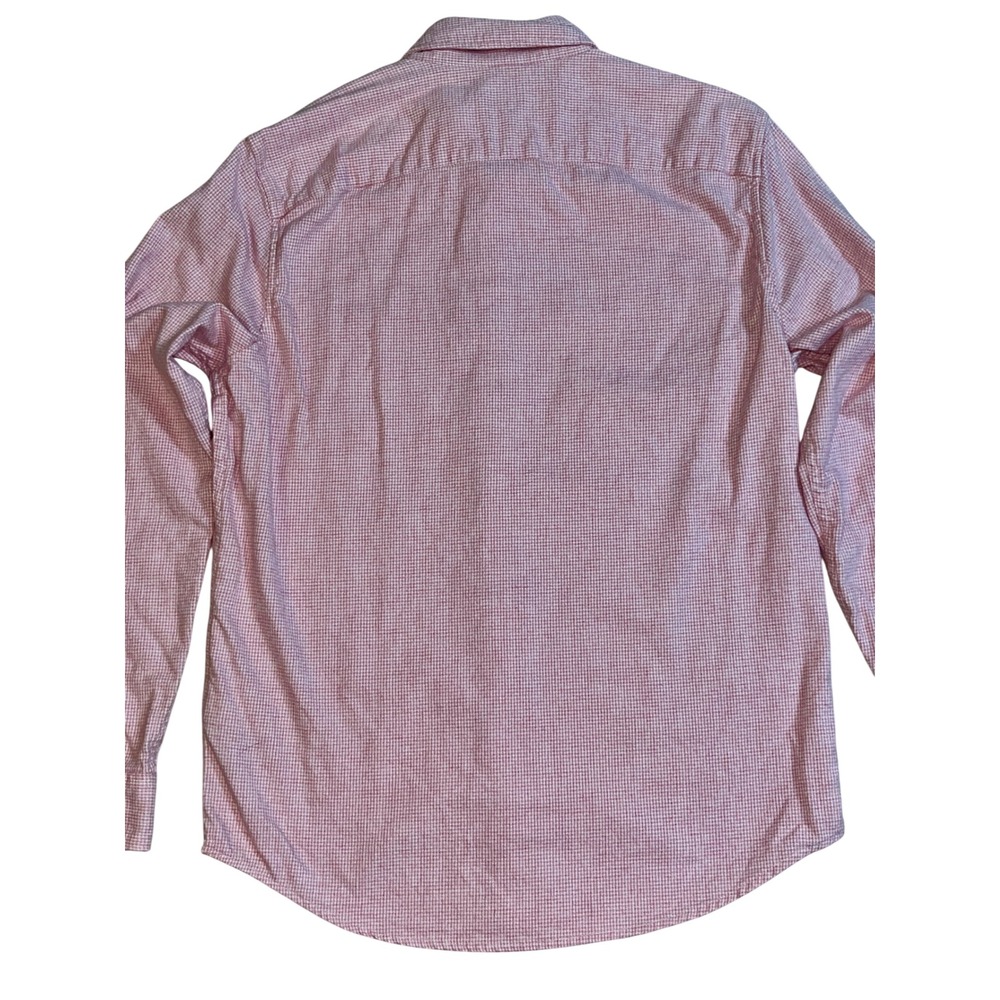 Abercrombie & Fitch Soft Flannel Shirt Men M Pink Houndstooth Button Down Cotton - Picture 6 of 12